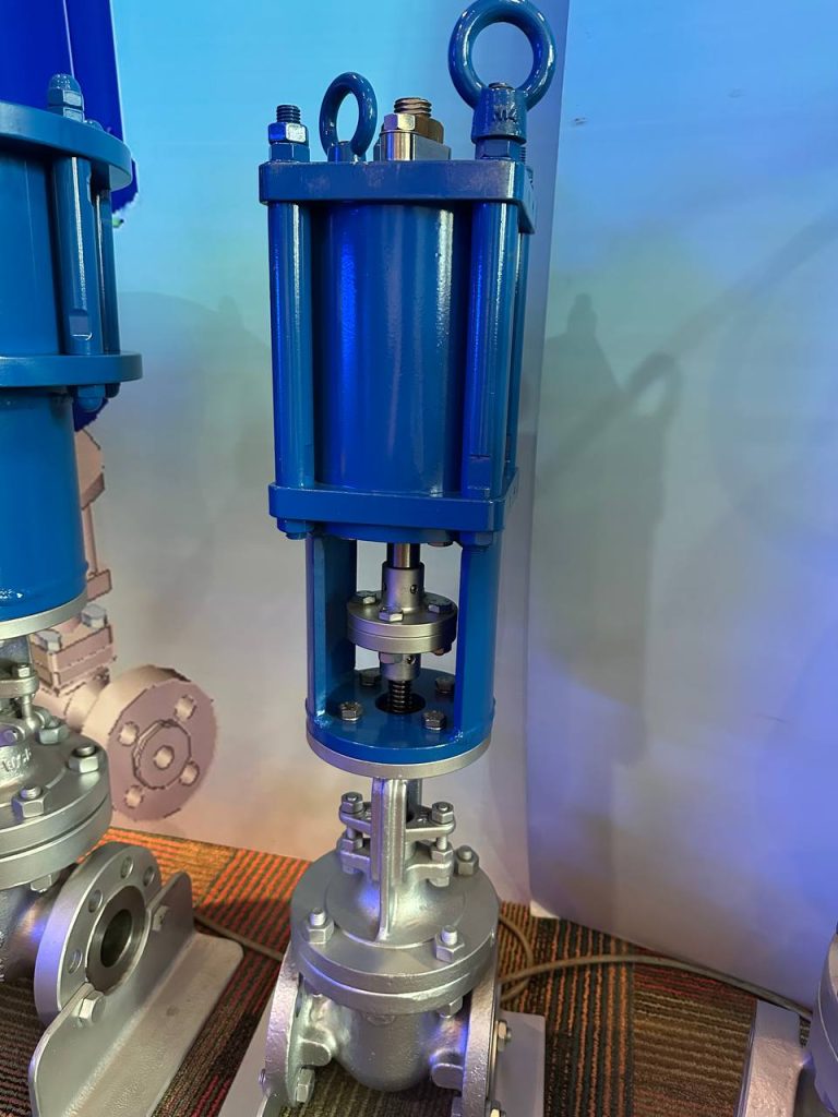 posiact installed on a valve
